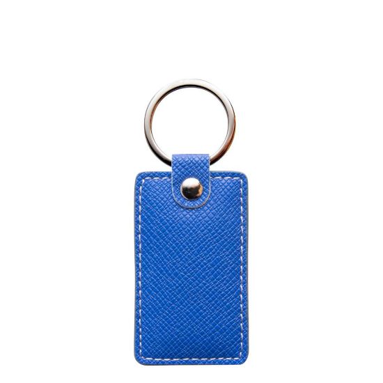 Picture of KEY-RING - PU LEATHER (Rectangular) BLUE