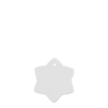 Picture of ORNAMENT CERAMIC with Hole - SNOWFLAKE 3"