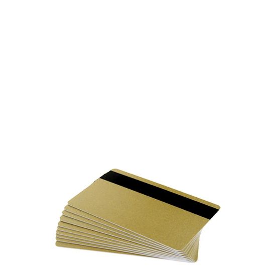 Picture of PVC Cards (GOLD) Magnetic strip 85x55mm - 100 cards