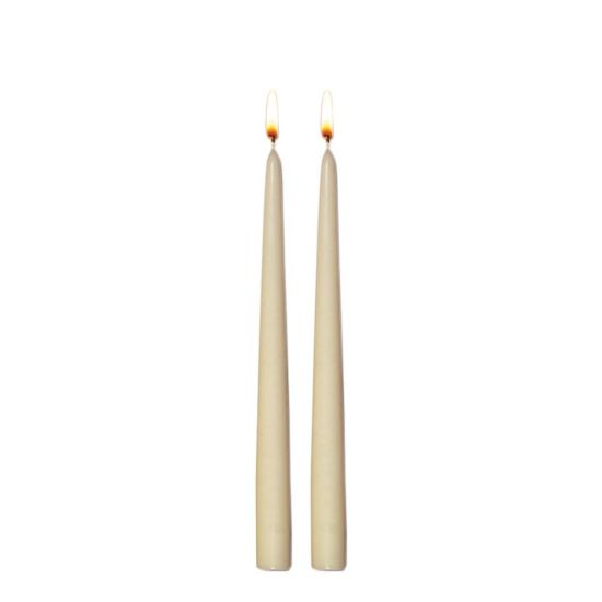 Picture of CANDLE TWIN 24CM-IVORY  -98606