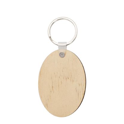 Picture of Keyring 2 sided Oval (4.8x6.8 cm) 5mm - Plywood