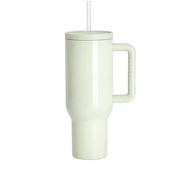 Picture of Travel Tumbler 1200ml (Yellow/Green Light) Soft Grip Handle with Lid & Plastic Straw
